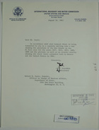 Letter re: map showing the positions of the Rio Grande in the El Paso area, from J. F Friedkin to Robert M. Sayre, and re: Public letter on Chamizal, from Robert M. Sayre to Mr. Holway, August 16, 1962