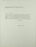 Letter from Richard Nixon to President Frangie re: Loss of Life in Lebanon, May 17, 1974