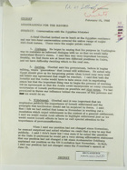 Memorandum for the Record from Harold H. Saunders re: Conversation with the Egyptian Minister, February 16, 1968