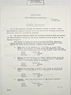 United Nations Truce Supervision Organization press release, re: Jordan complaint K-370 and Israel complaint K-371 concerning shots fired across the Demarcation Line, July 13, 1964