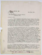 Copy of Letter from Hon. W. B. Wilson to W. G. Lee re: Brotherhood of Rail Road Trainsmen Resolution Protesting Mexican Laborers Working in Southwest, July 14, 1919