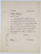 Copy of Letter from John W. Abercrombie to John N. Garner re: Mexican Agricultural Workers Entering Through Brownsville, August 5, 1919