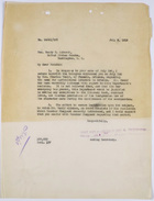 Memo from John N. Abercrombie to Hon. Henry F. Ashurst re: Need for Agricultural Laborers in Arizona, July 07, 1919