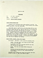 Memo from W. Lee Hunsinger to John T. Lassiter, re: Various project estimates, April 23, 1943