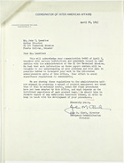 Letter from John M. Clark to John T. Lassiter re: Administration of El Oro Technical Mission, April 28, 1943