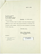 Letter from John M. Clark to Dr. Ovalle re: Mary Elizabeth Tennant, April 5, 1943