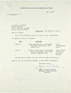 Letter from John M. Clark to Dr. Ovalle re: Medical supply requisitions, May 7, 1943