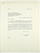 Letter from John T. Lassiter to John M. Clark re: Jorge E. Salazar Lopez, April 9, 1943