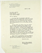 Letter from John M. Clark to John T. Lassiter re: Charles O'Neill's visit, April 2, 1943