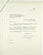 Letter from John T. Lassiter to John M. Clark re: Leave Instructions, Payroll Certifications, March 5, 1943