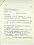 Letter from John T. Lassiter to John M. Clark re: Public Relations, March 1, 1943