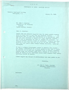 Letter from John M. Clark to John T. Lassiter re: Monthly Reports, January 15, 1943