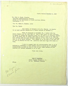 Letter from John T. Lassiter to John M. Clark re: Mail Delivery, December 5, 1942