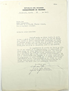Letter from C. F. de Ycaza Saniter to John T. Lassiter, August 25, 1943