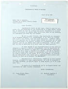 Copy of Letter from Jorge Salazar to John T. Lassiter re: Carlos Ruiz, July 13, 1943