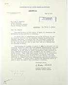 Letters from Charles O'Neill to Philip E. Ovalle re: Hospital Dedication, May 8 1943