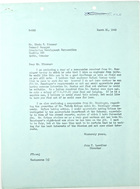 Letter from John T. Lassiter to Edwin R. Kinnear re: Memorandums from Mr. Hunsinger, March 31, 1943