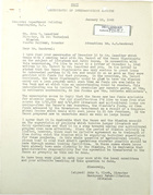 Letter from John M. Clark to A. G. Sandoval re: Livestock and Dairy Loans, January 16, 1943
