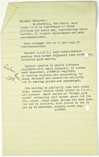 Memo from Edmonds to Col. Roberts re: Morale of Border Regiments, n.d.