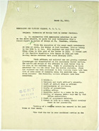 Memo from Brigadier General E. L. Munson to Captain Zillman re: Extension of Morale Work to Border Stations, March 11, 1919
