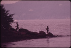 Fishing in the Hudson River from Croton Point Park 08/1973