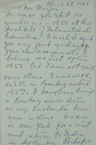 Handwritten Letter to Armin H. Meyer from Nuvart Parseghian Mehta, April 28, 1965