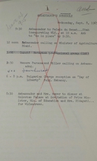 Ambassador Armin H. Meyer's Schedule for Wednesday, September 8, 1965