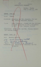 Ambassador's Schedule and Ambassador and Mrs. Meyer's Social Calendar for September 12 and 13, 1965