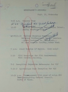 Ambassador's Schedule and Ambassador and Mrs. Meyer's Social Calendar for September 15, 1965