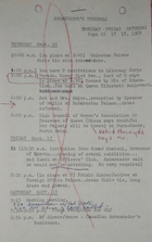 Ambassador's Schedule for September 16-18, 1965