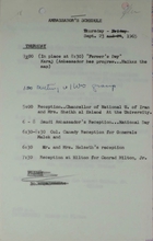 Ambassador's Schedule and Ambassador and Mrs. Meyer's Social Calendar for September 23, 1965