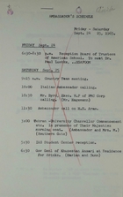 Ambassador's Schedule and Ambassador and Mrs. Meyer's Social Calendar for September 24-25, 1965