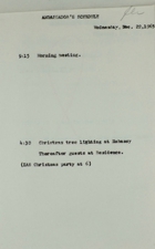 Ambassador's Schedule, December 22, 1965