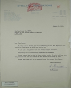 Letter from Abbas Massoudi (Ettela'at Publications) to U.S. Ambassador Armin H. Meyer, re: Thank you for New Year's party, January 2, 1966