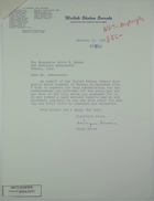 Letter from Wayne Morse to Armin H. Meyer, January 13, 1966