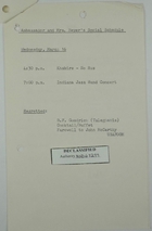Ambassador and Mrs. Meyer's Schedule March 16, 1966