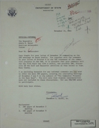 Letter from Theodore L. Eliot, Jr. to Armin H. Meyer re: IRG (Interdepartmental Regional Group) meetings, November 16, 1966
