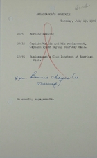Ambassador's Schedule, July 19, 1966