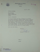 Letter from Theodore L. Eliot to Armin H. Meyer re: Difficulty with Military Sale to Iran, July 22, 1966