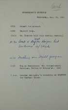 Ambassador's Schedule, August 10, 1966