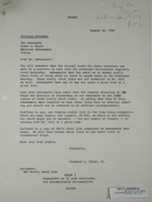 Draft letter from Theodore L. Eliot, Jr. (U.S. Department of State) to Armin H. Meyer, re: Submitting weekly checklists, August 16, 1966