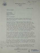 Letter from Theodore L. Eliot (U.S. Department of State) to Armin H. Meyer, re: Military sales to Iran, August 15, 1966