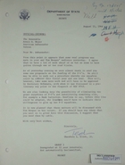 Letter from Theodore L. Eliot (U.S. Department of State) to Armin H. Meyer, re: Military sales to Iran, August 11, 1966