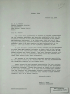 Letter from Armin H. Meyer to J. A. Warder, Oil Consortium, re: Tour and Hospitality, October 13, 1966