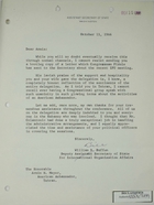 Letter from William B. Buffum to Armin H. Meyer, October 11, 1966