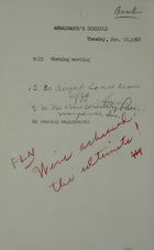 Ambassador's Schedule, January 10, 1967