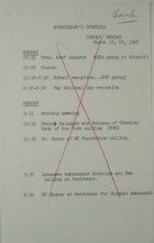 Ambassador's Schedule, March 19-20, 1967