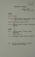 Ambassador's Schedule, February 12-13, 1967