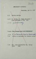 Ambassador's Schedule, April 12, 1967