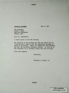 Letter from Theodore L. Eliot, Jr. to Armin H. Meyer re: Flash Report on IRG Meeting, May 8, 1967